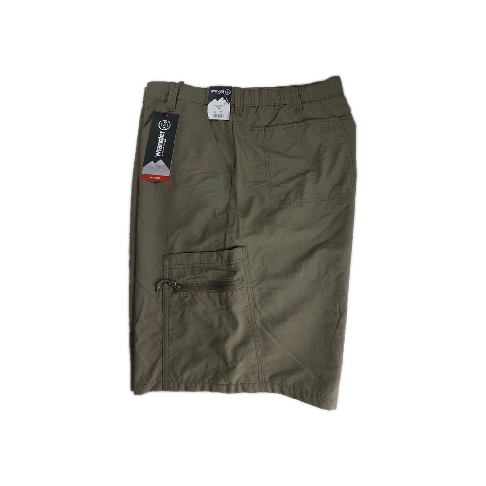 Wrangler ATG Peak Hike Cargo Shorts BROWN Nylon Ripstop Mens 44 NWT